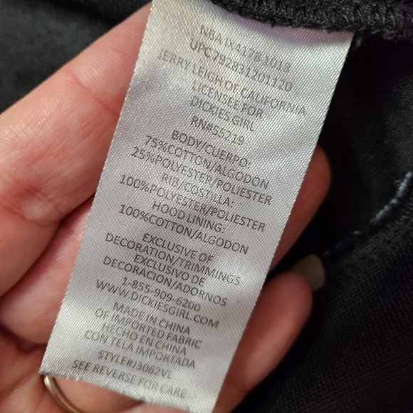 Dickies Velour Cropped Zip Jacket Hoodie Sz Med - Picture 7 of 10